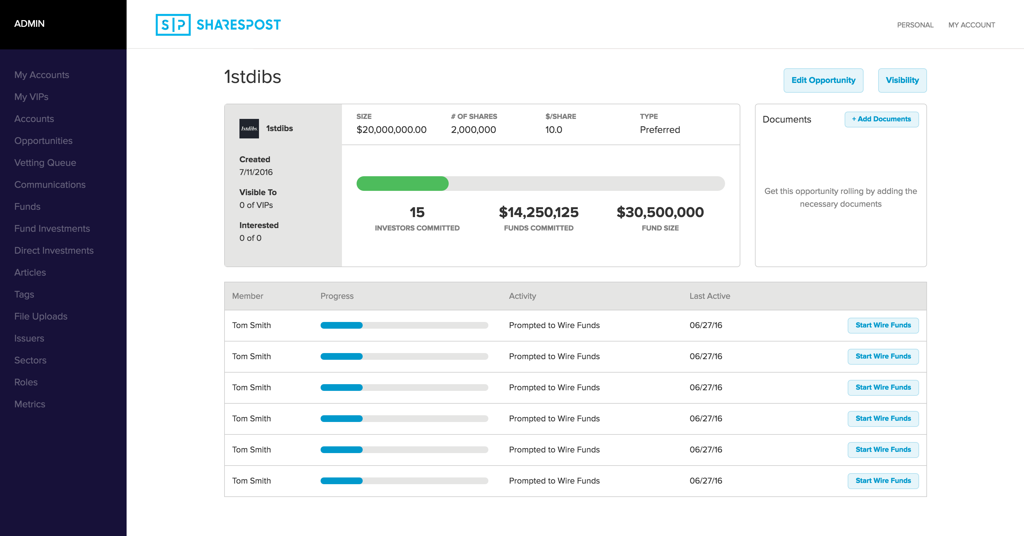 The admin system that gives the brokers access to all of the data.