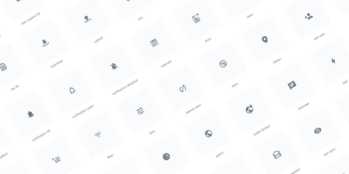 Structure included 120+ hand crafted icons for our product suite